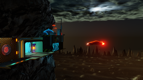 Sifi Station in Mountain Concept Scene preview image